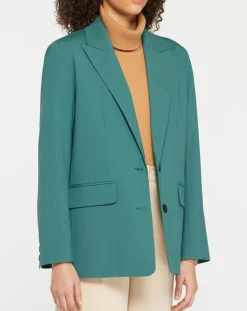 Galeries Lafayette Vestes, Blousons|Blazer droit en Laine mélangée Cléo Oversize vert