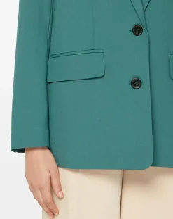 Galeries Lafayette Vestes, Blousons|Blazer droit en Laine mélangée Cléo Oversize vert