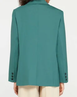 Galeries Lafayette Vestes, Blousons|Blazer droit en Laine mélangée Cléo Oversize vert