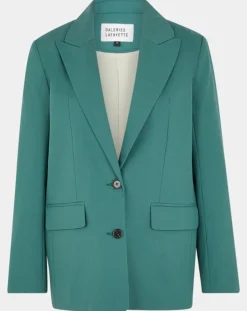 Galeries Lafayette Vestes, Blousons|Blazer droit en Laine mélangée Cléo Oversize vert