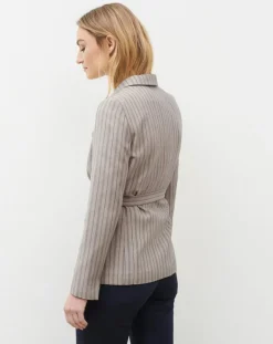 Caroll Vestes, Blousons|Blazer en Laine mélangée Juno beige