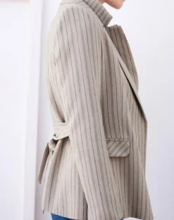 Caroll Vestes, Blousons|Blazer en Laine mélangée Juno beige