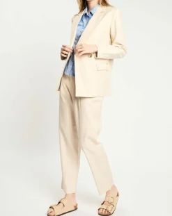 Scotch & Soda Vestes, Blousons|Blazer en Lin mélangé écru