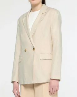 Scotch & Soda Vestes, Blousons|Blazer en Lin mélangé écru