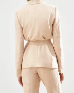 Caroll Vestes, Blousons|Blazer en Lin mélangé Isaline teint