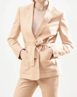 Caroll Vestes, Blousons|Blazer en Lin mélangé Isaline teint