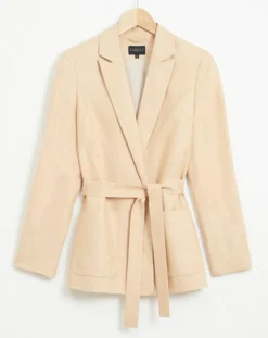 Caroll Vestes, Blousons|Blazer en Lin mélangé Isaline teint