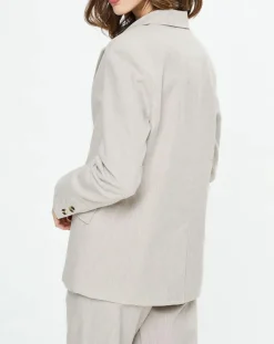 Yerse Vestes, Blousons|Blazer en Lin mélangé Marianne beige