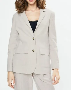 Yerse Vestes, Blousons|Blazer en Lin mélangé Marianne beige