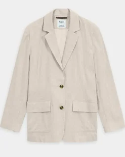 Yerse Vestes, Blousons|Blazer en Lin mélangé Marianne beige