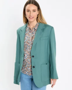 Marc O'Polo Vestes, Blousons|Blazer Oversize 2 boutons vert