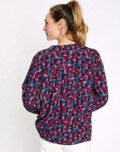 Esprit Tops Et Blouses|Blouse à lacets print multicolore