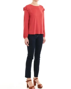 Esprit Tops Et Blouses|Blouse à Volants rouge