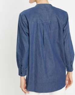 Jodhpur Tops Et Blouses|Blouse ajustée Pen bleue