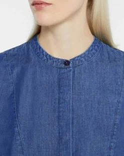 Jodhpur Tops Et Blouses|Blouse ajustée Pen bleue