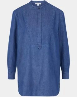 Jodhpur Tops Et Blouses|Blouse ajustée Pen bleue