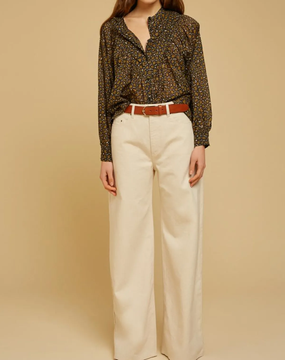 Chloé Stora Tops Et Blouses|Blouse ample en Voile de coton Alba imprimée noire