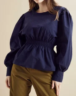 Chloé Stora Tops Et Blouses|Blouse Beirut bleu marine