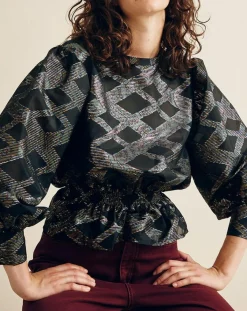 Chloé Stora Tops Et Blouses|Blouse Beirut imprimée noir/multicolore