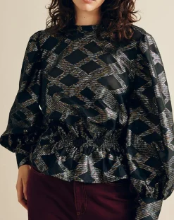 Chloé Stora Tops Et Blouses|Blouse Beirut imprimée noir/multicolore