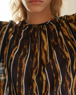 Belair Tops Et Blouses|Blouse Bisous noir/marron