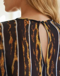 Belair Tops Et Blouses|Blouse Bisous noir/marron