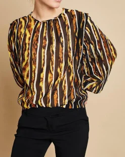 Belair Tops Et Blouses|Blouse Bisous noir/marron
