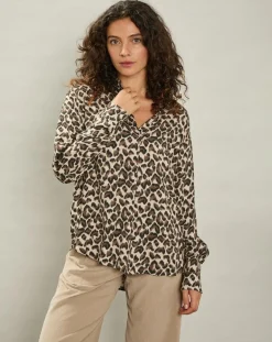Hartford Chemises|Blouse Canon naturel/marron