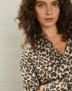 Hartford Chemises|Blouse Canon naturel/marron