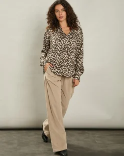 Hartford Chemises|Blouse Canon naturel/marron