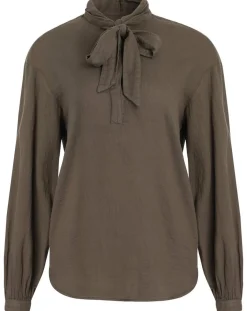 Hartford Tops Et Blouses|Blouse Charline fines rayures kaki