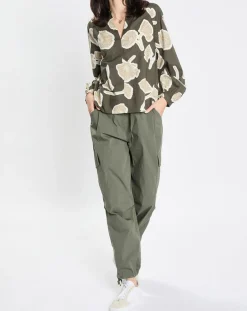 Marc O'Polo Tops Et Blouses|Blouse Col Mao Motif Coton Bio multicolore