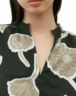 Marc O'Polo Tops Et Blouses|Blouse Col Mao Motif Coton Bio multicolore