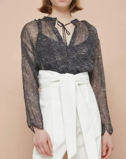 Mare di Latte Tops Et Blouses|Blouse Elene granit encre