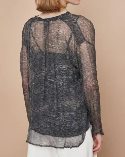 Mare di Latte Tops Et Blouses|Blouse Elene granit encre