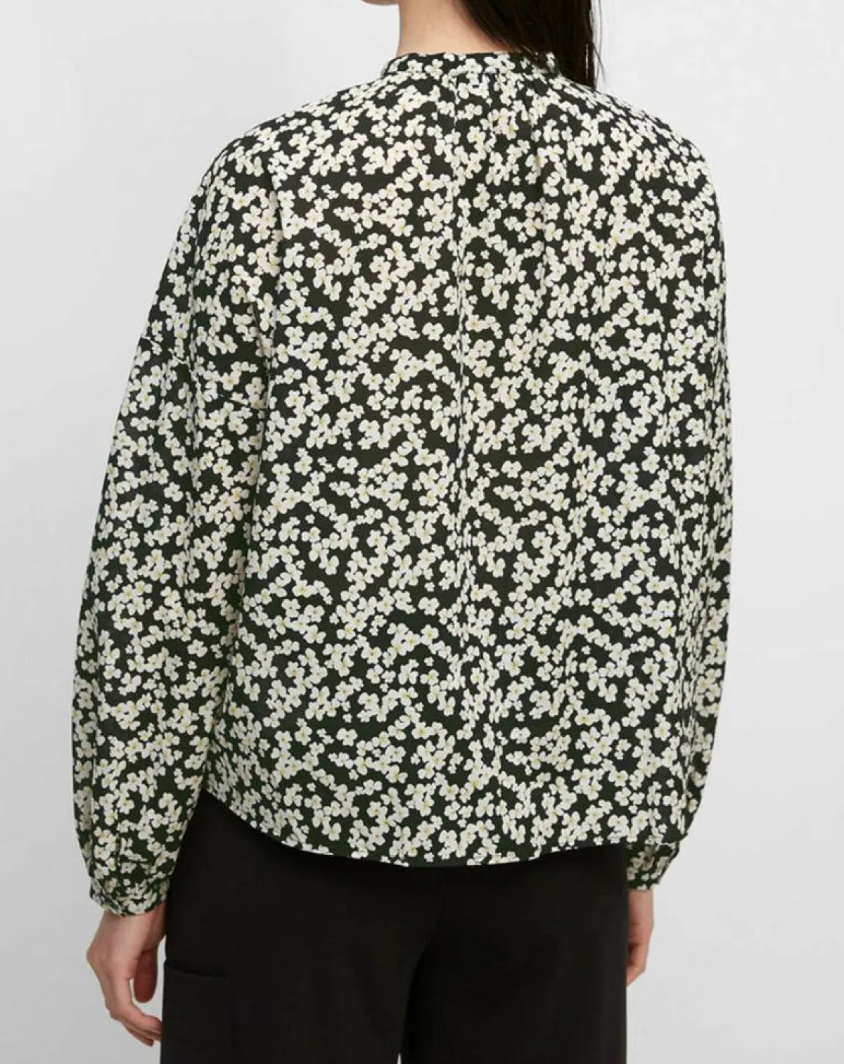 Marc O'Polo Tops Et Blouses|Blouse en Coton bio à fleurs noir/écru