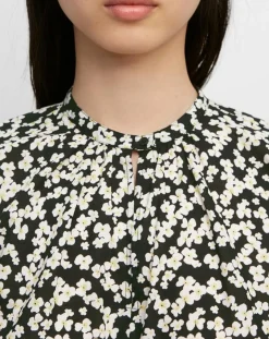 Marc O'Polo Tops Et Blouses|Blouse en Coton bio à fleurs noir/écru