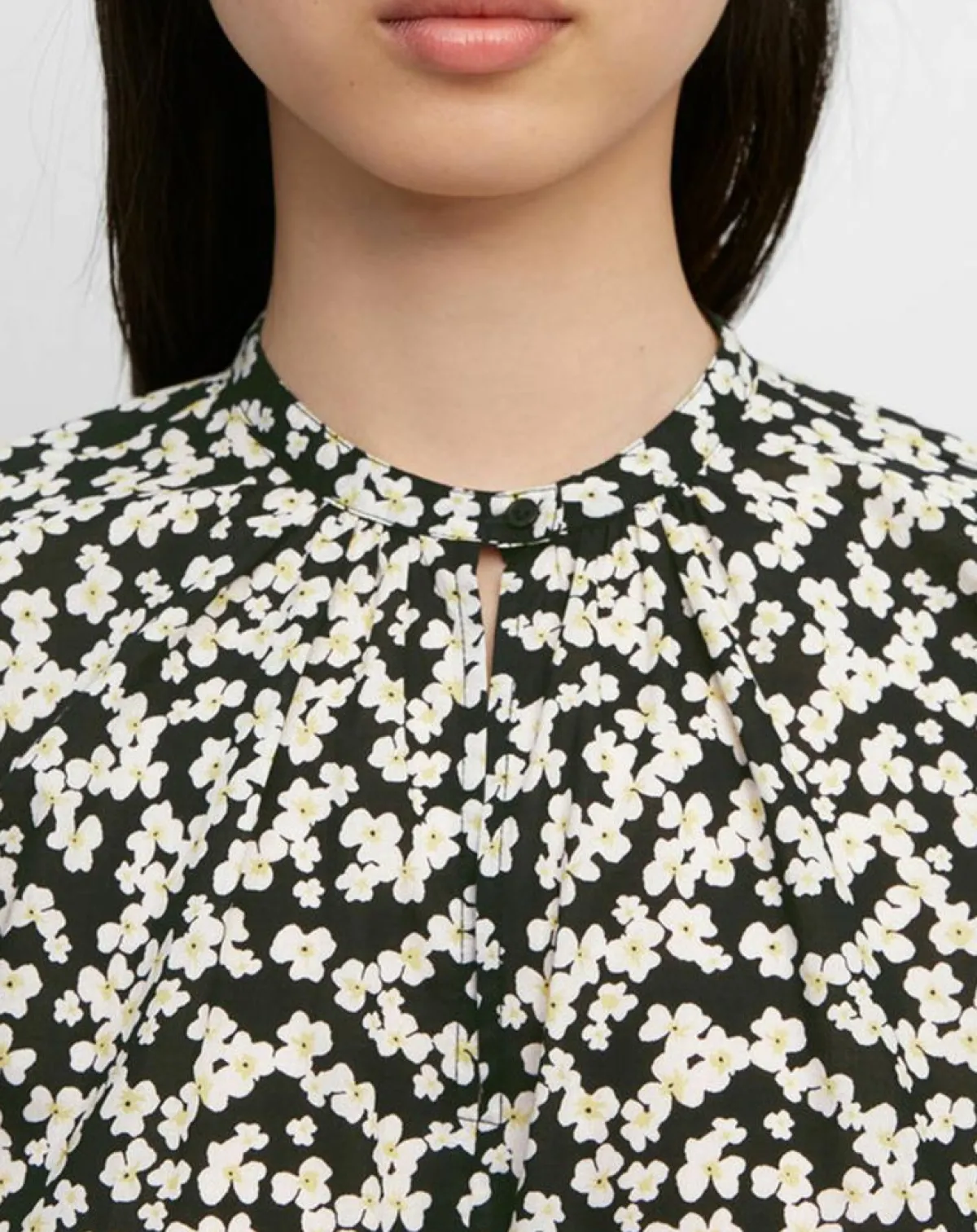 Marc O'Polo Tops Et Blouses|Blouse en Coton bio à fleurs noir/écru