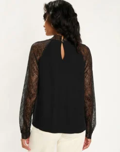 Esprit Tops Et Blouses|Blouse en Dentelle noire