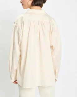 Marc O'Polo Tops Et Blouses|Blouse en Popeline col polo écrue