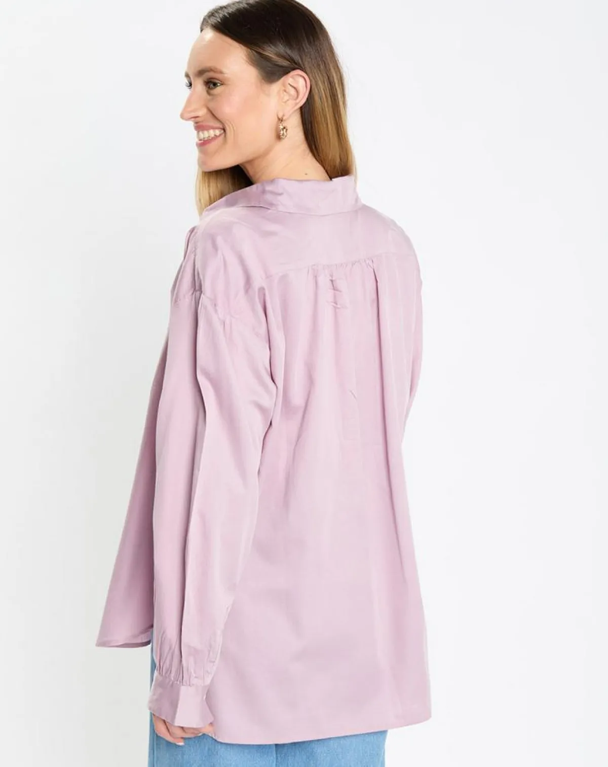 Marc O'Polo Tops Et Blouses|Blouse en Popeline col polo violet clair