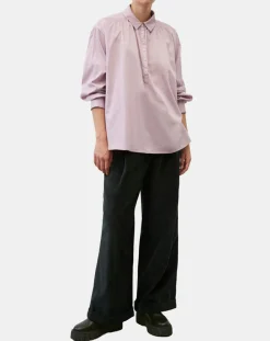 Marc O'Polo Tops Et Blouses|Blouse en Popeline col polo violet clair