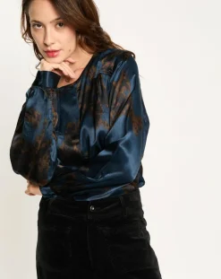 Lauren Vidal Tops Et Blouses|Blouse en Soie mélangée Moon saporo