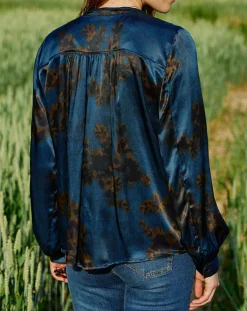 Lauren Vidal Tops Et Blouses|Blouse en Soie mélangée Moon saporo