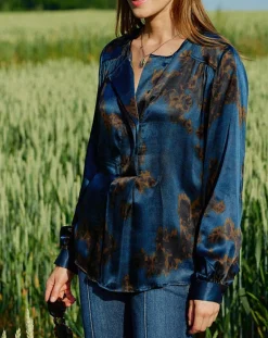 Lauren Vidal Tops Et Blouses|Blouse en Soie mélangée Moon saporo