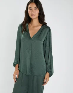 Lauren Vidal Tops Et Blouses|Blouse Enzo verte