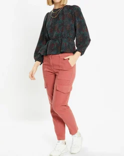 Galeries Lafayette Tops Et Blouses|Blouse fluide Gala imprimé noire