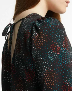 Galeries Lafayette Tops Et Blouses|Blouse fluide Gala imprimé noire