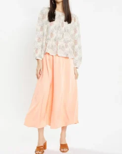 Galeries Lafayette Tops Et Blouses|Blouse fluide Gala imprimée beige clair