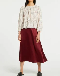 Galeries Lafayette Tops Et Blouses|Blouse fluide Gala imprimée beige clair